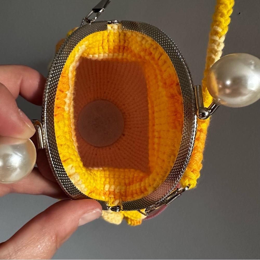 Mermaid, RARE, Crochet,  Crossbody Purse, Bag, Jewel Details, Amigurumi, Doll - Picture 10 of 11